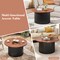 Walnut Solid Wood Round Coffee Table with Wave Support